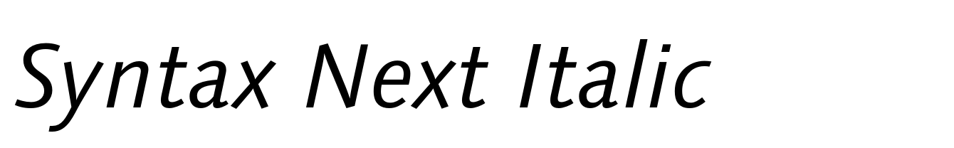 Syntax Next Italic